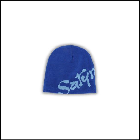 SatynBeanie Blue - Satin inside